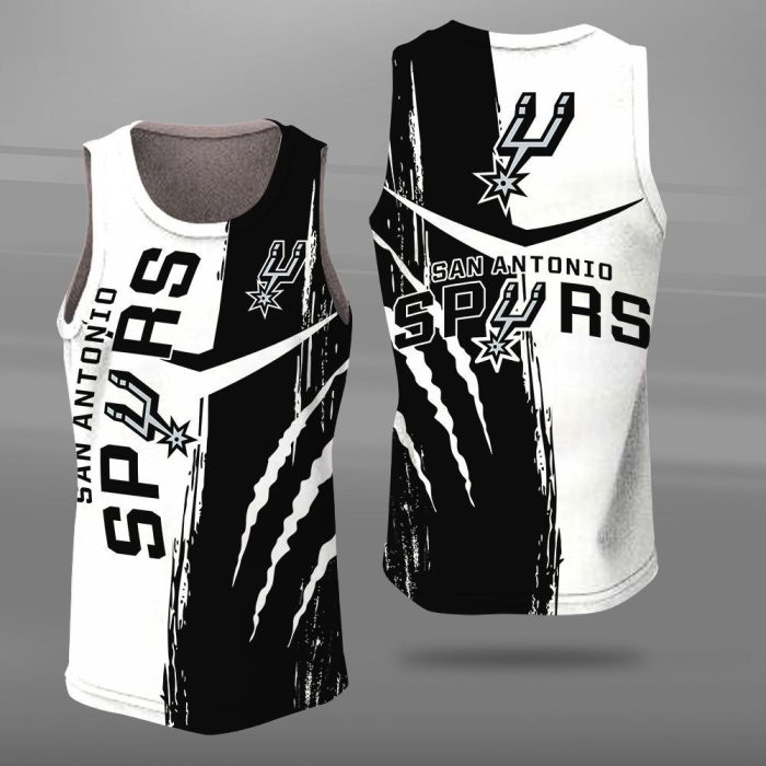 San Antonio Spurs Unisex Tank Top Basketball Jersey Style Gym Muscle Tee JTT173