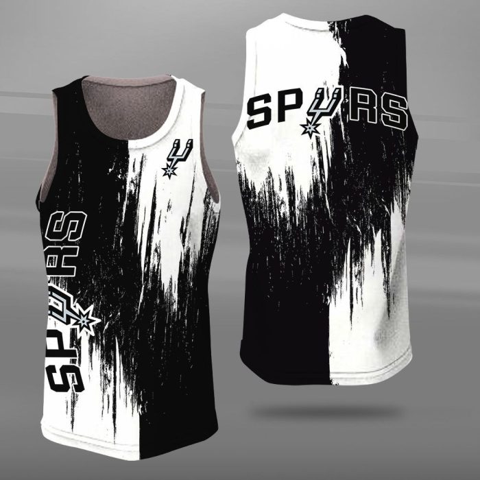 San Antonio Spurs Unisex Tank Top Basketball Jersey Style Gym Muscle Tee JTT192