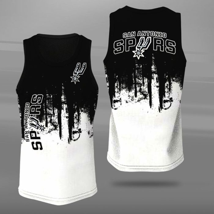 San Antonio Spurs Unisex Tank Top Basketball Jersey Style Gym Muscle Tee JTT350