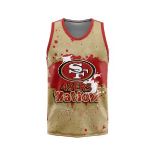 San Francisco 49ers Unisex Tank Top Basketball Jersey Style Gym Muscle Tee JTT900