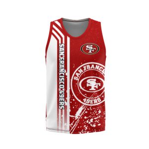 San Francisco 49ers Unisex Tank Top Basketball Jersey Style Gym Muscle Tee JTT901