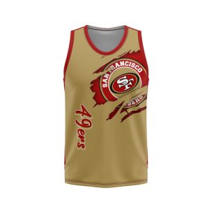 San Francisco 49ers Unisex Tank Top Basketball Jersey Style Gym Muscle Tee JTT902