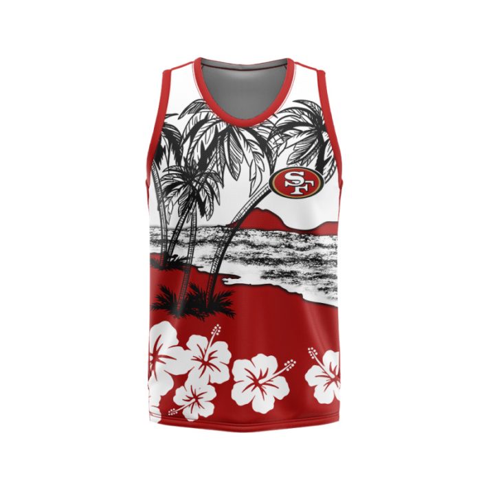 San Francisco 49ers Unisex Tank Top Basketball Jersey Style Gym Muscle Tee JTT904