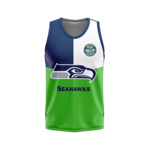 Seattle Seahawks Unisex Tank Top Basketball Jersey Style Gym Muscle Tee JTT737