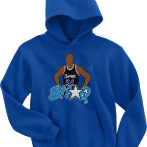 Shaquille O'Neal Shaq Orlando Magic Pic Logo Crew Hooded Sweatshirt Unisex Hoodie