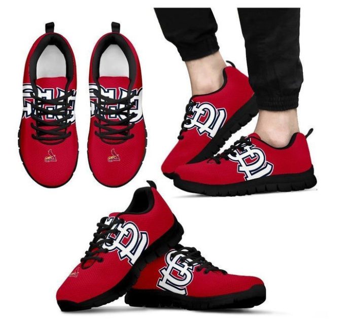 St. Louis Cardinals MLB Canvas Shoes Running Shoes Black Shoes Fly Sneakers