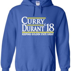Steph Curry Kevin Durant Golden State Warriors Curry Durant 18 Unisex Hoodie Hooded Sweatshirt