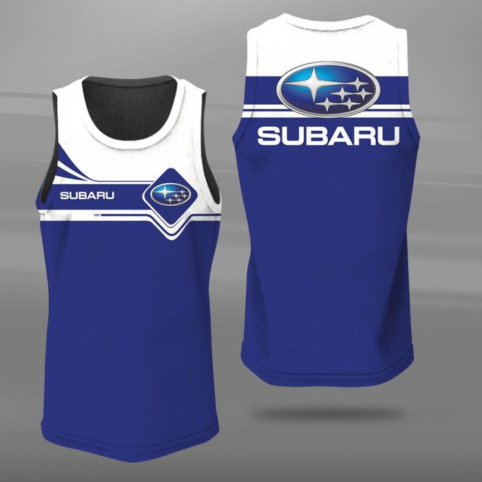 Subaru Unisex Tank Top Basketball Jersey Style Gym Muscle Tee JTT637