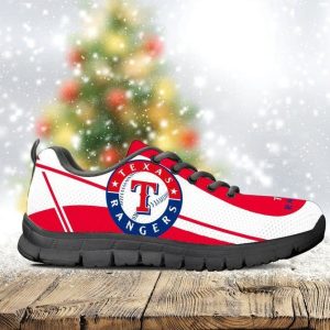 Texas Rangers MLB Teams Canvas Shoes Running Shoes Black Shoes Fly Sneakers