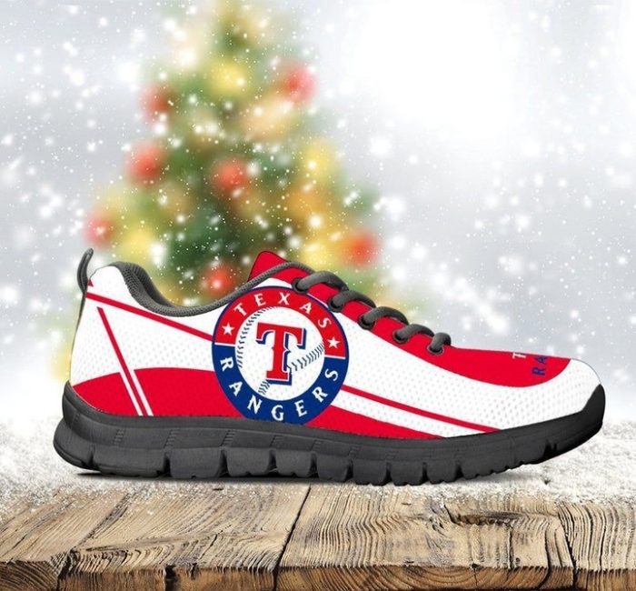 Texas Rangers MLB Teams Canvas Shoes Running Shoes Black Shoes Fly Sneakers