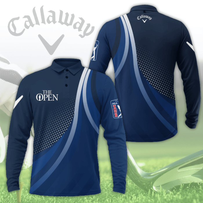 The Open Championship Callaway Long Sleeve Polo Shirt Golf Shirt GLP063