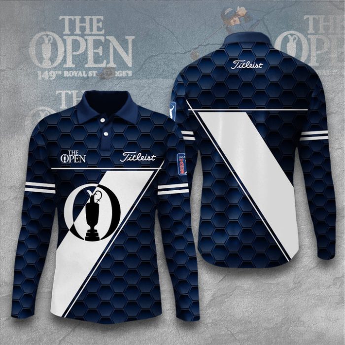 The Open Championship Titleist Long Sleeve Polo Shirt Golf Shirt GLP046