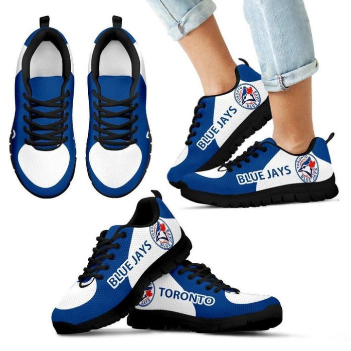 Toronto Blue Jays MLB Football Canvas Shoes Running Shoes Black Shoes Fly Sneakers