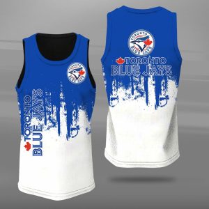 Toronto Blue Jays Unisex Tank Top Basketball Jersey Style Gym Muscle Tee JTT343