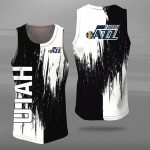 Utah Jazz Unisex Tank Top Basketball Jersey Style Gym Muscle Tee JTT158