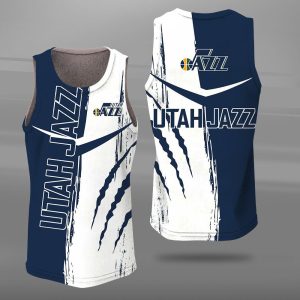 Utah Jazz Unisex Tank Top Basketball Jersey Style Gym Muscle Tee JTT189