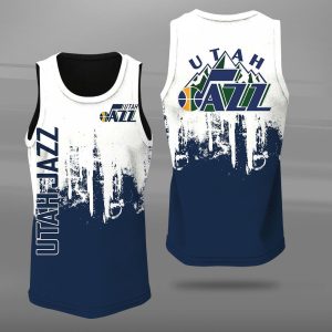 Utah Jazz Unisex Tank Top Basketball Jersey Style Gym Muscle Tee JTT435