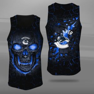 Vancouver Canucks Unisex Tank Top Basketball Jersey Style Gym Muscle Tee JTT498