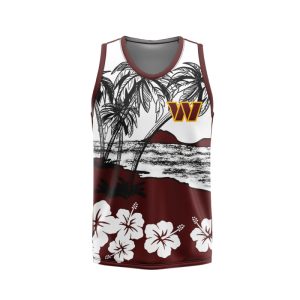 Washington Commanders Unisex Tank Top Basketball Jersey Style Gym Muscle Tee JTT891