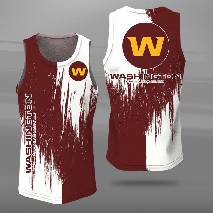 Washington Football Team Unisex Tank Top Basketball Jersey Style Gym Muscle Tee JTT230