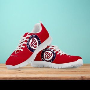 Washington Nationals MLB Canvas Shoes Running Shoes White Shoes Fly Sneakers