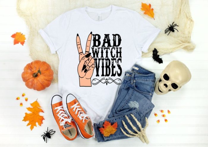 Bad Witch Vibes Shirt Witch Shirt Sanderson Sisters Halloween Shirt Halloween Party Hocus Pocus Shirt Halloween Funny Tee