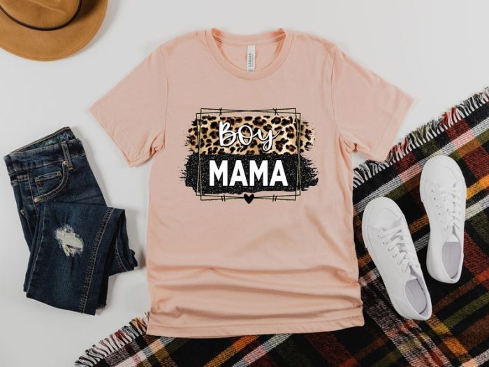 Boy Mama Shirt - Mama Leopard Shirt - Mama Shirt - Boy Mama Shirt - Mama Boy Shirt - Boy Mama Leopard - Gift For Mom - Mom Gift - Mother