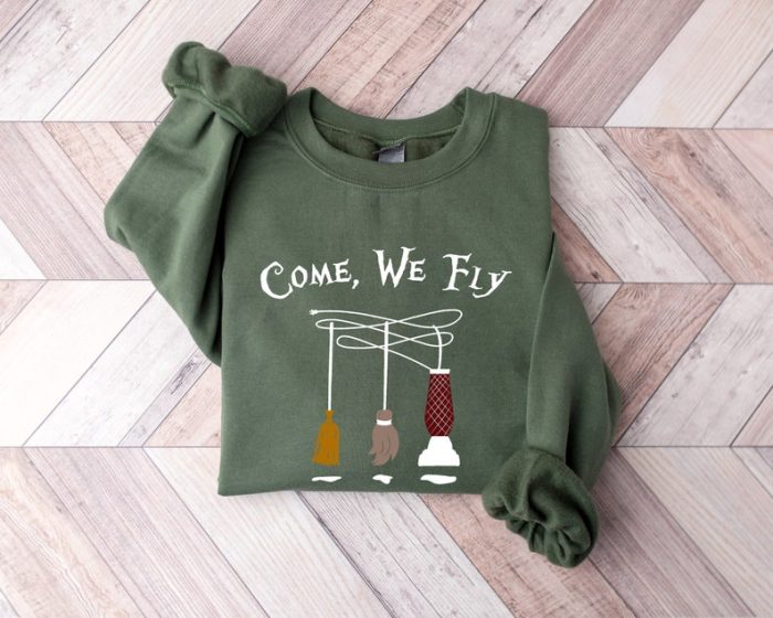 Come We Fly Sweatshirt Come We Fly Sweatshirt Halloween Funny Halloween Sweatshirt