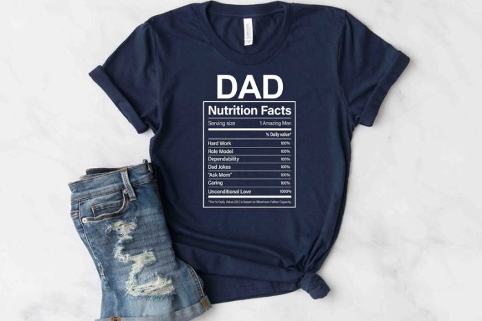 Dad Nutrition Facts Shirt Funny Shirt Funny Dad Tee Gift Dad Jokes Gift Dad Gift Ideas Unique Father T-Shirt