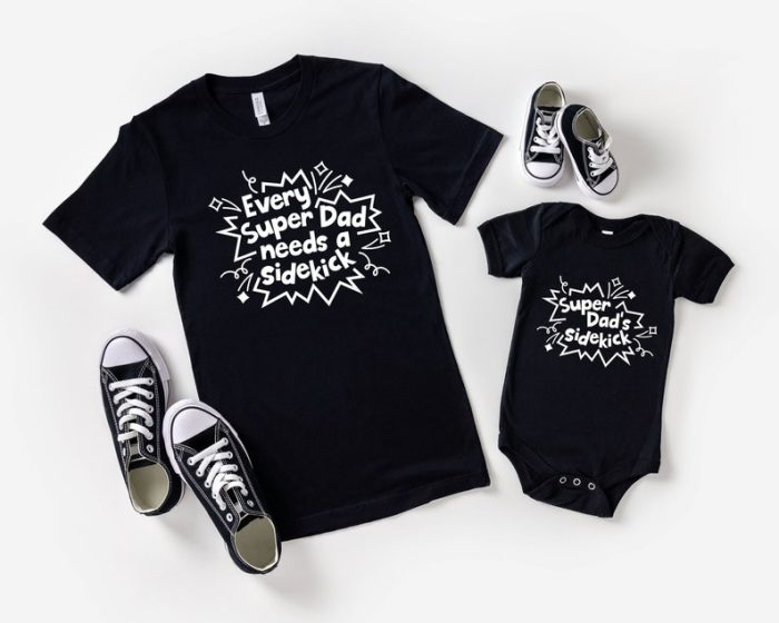 Every Super Dad Needs A Sidekick Father And Son Shirt Sidekick Shirt Daddy And Son Tee Shirt Gift Dad And Me Shirt