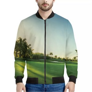 Golf Course Print Bomber Jacket