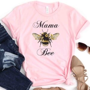 Mama Bee Shirt Mom Gift Funny Mama T-Shirt Mom Birthday Gift Baby Shower Gift Mom Life Funny Motherhood Tee