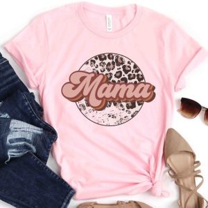 Mama Shirt Mom Leopard Shirt Gift For Mom Gift For Her Mothers Day Mom Life Tshirt Mom Life T-Shirt Leopard Pattern Mother Shirt