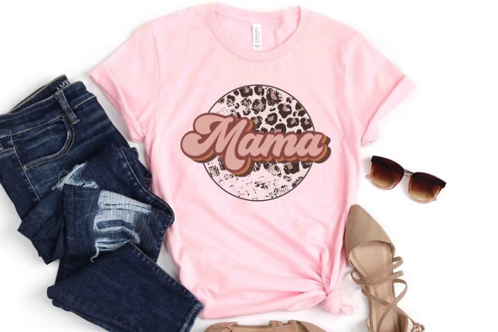 Mama Shirt Mom Leopard Shirt Gift For Mom Gift For Her Mothers Day Mom Life Tshirt Mom Life T-Shirt Leopard Pattern Mother Shirt