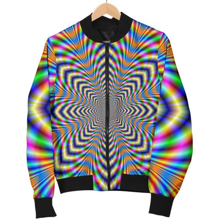 Octagonal Psychedelic Optical Illusion Bomber Jacket