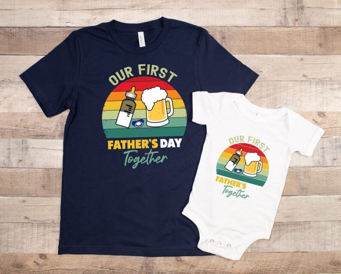 Our First Together Shirt Daddy And Me Shirt Father And Son Daughter Matching Shirt Father Baby Matching Tee Gift