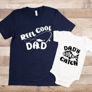 Reel Cool Dad & Dads Cutest Catch Shirt Dad And Son Matching Shirt Father Shirt Fishing Shirt Father And Son Shirts Reel Cool Dad Dad