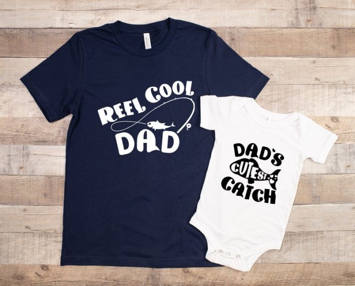 Reel Cool Dad & Dads Cutest Catch Shirt Dad And Son Matching Shirt Father Shirt Fishing Shirt Father And Son Shirts Reel Cool Dad Dad