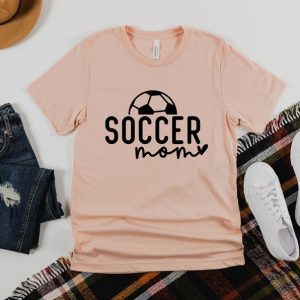 Soccer Gifts For Mom Sports Birthday Gifts For Her Soccer Mom T-Shirt Cute Soccer Shirt Mothers Day Shirt Mother