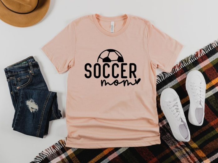 Soccer Gifts For Mom Sports Birthday Gifts For Her Soccer Mom T-Shirt Cute Soccer Shirt Mothers Day Shirt Mother