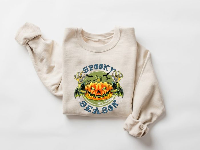 Spooky Season Sweatshirt Halloween Sweatshirt Halloween Costume Spooky Pumpkin Halloween Sweater Spooky