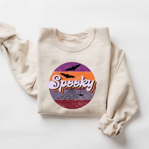 Spooky Sweatshirt Retro Halloween Sweatshirt Spooky Witch