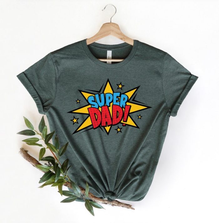 Super Dad Tshirt Comic Dad Shirt Hero T-Shirt For Dad Shirt Gift Dad Gift