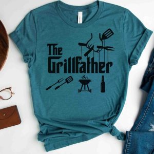 The Grillfather Shirt Dad Tshirt The Grill Father Shirt Tshirt Grill Master Shirt Gift Picnic Lover Dad