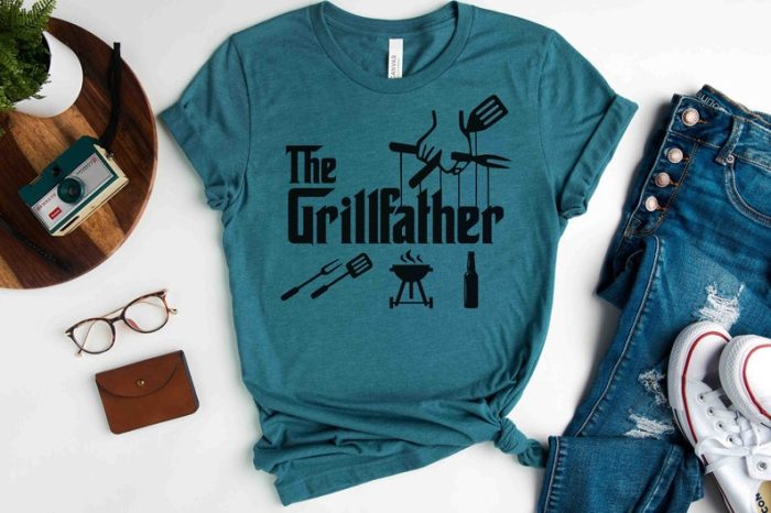 The Grillfather Shirt Dad Tshirt The Grill Father Shirt Tshirt Grill Master Shirt Gift Picnic Lover Dad