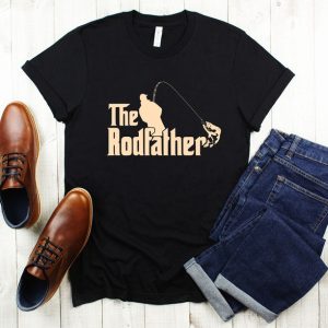 The Rod Father Fishing Shirt Tee Fisherman Dad Birthday T-Shirt Fishing Shirt Christmas Gift Idea Real Cool Dad Shirt