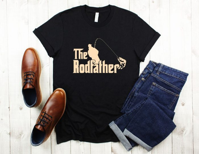 The Rod Father Fishing Shirt Tee Fisherman Dad Birthday T-Shirt Fishing Shirt Christmas Gift Idea Real Cool Dad Shirt