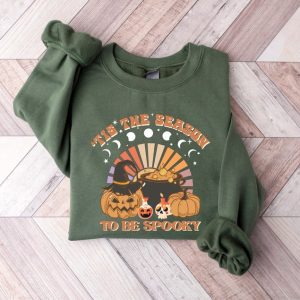 Tis The Season To Be Spooky Sweatshirt Halloween Sweatshirt Spooky Funny