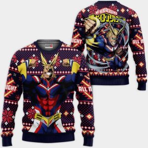 All Might Ugly Christmas Sweater Pullover Hoodie Custom Anime Xmas Gifts