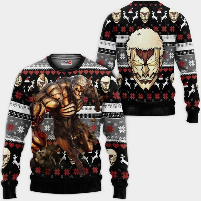 Armored Titan Ugly Christmas Sweater Pullover Hoodie Custom Xmas Gifts
